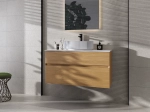 Meuble sous-vasque, finition bois ou couleurs, deux tiroirs à onglet, Largeur 60, 70, 80, 100, 120 et 140 cm, Profondeur 45 cm, Hauteur 55 cm, Stock disponible, LIVRAISON OFFERTE